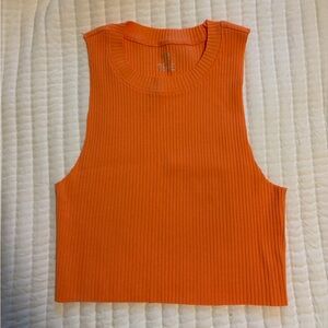 Aerie Vibrant Orange Ribbed Tank Top